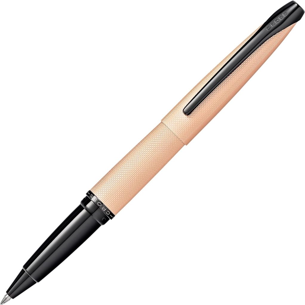 Cross ATX Brushed Metallic Refillable Gel Ink Rollerball Pen, Medium Rollerball, Includes Premium Gift Box - Brushed Rose Gold