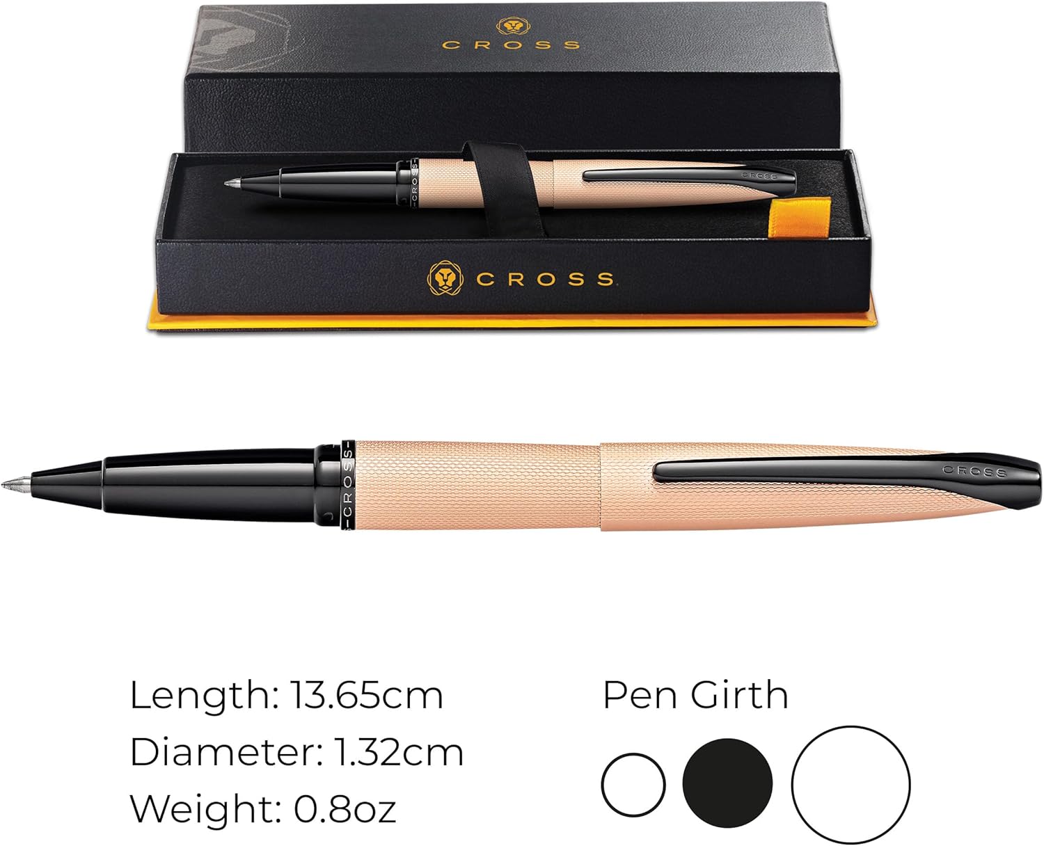 Cross ATX Brushed Metallic Refillable Gel Ink Rollerball Pen, Medium Rollerball, Includes Premium Gift Box - Brushed Rose Gold - Image 4