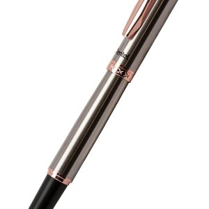 Pentel Libretto Roller Gel Pen, Rose Gold, Black Ink with Gift Box, Pen 0.7mm, 1 Count(Pack of 1) (K600PG-A)