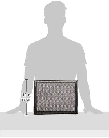 U Brands Mesh Steel Desktop Hanging File Holder, Letter Size, 12.4" x 9.53" x 5.5", Black - 457U00-06 - Image 5