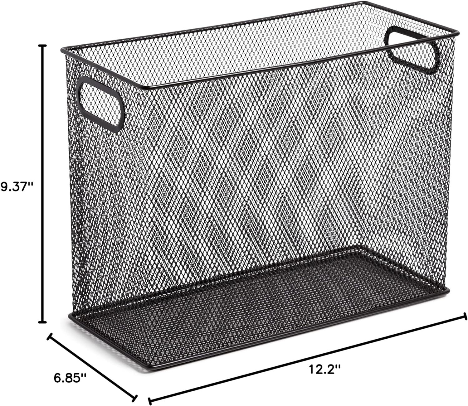 U Brands Mesh Steel Desktop Hanging File Holder, Letter Size, 12.4" x 9.53" x 5.5", Black - 457U00-06 - Image 6